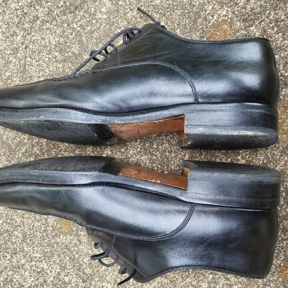 Magnanni Men\'s Shoes Size 8.5 Split Toe Black Leather Dress Shoes (11323) main image 12